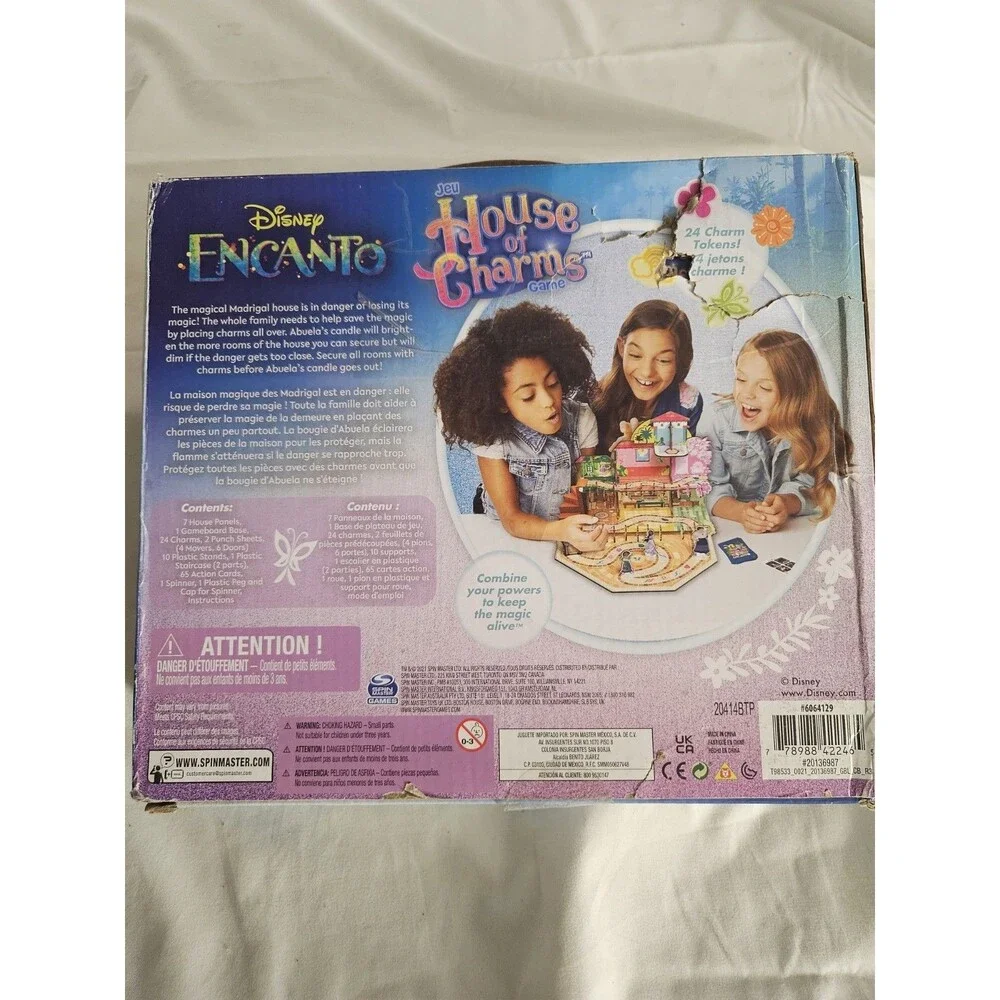 Disney Encanto House Of Charms Board Game Sealed Spin Master Game 2-4 Players